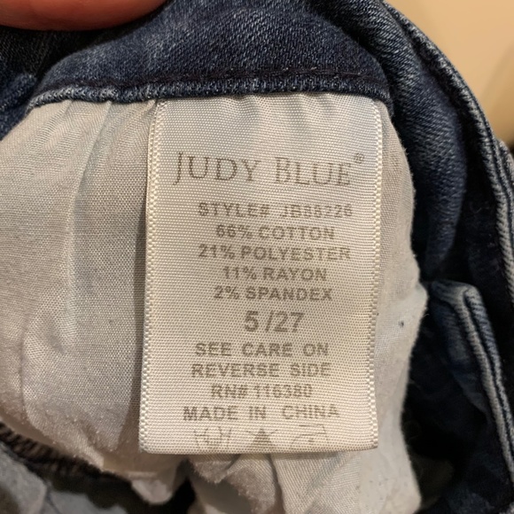 Judy Blue Relaxed Fit Mineral Wash Mid Rise Stretch Denim Jeans size 5/ 27 - Picture 11 of 16